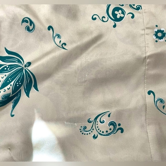 Reformation Frankies silk dress in sage border NWT US10 - Picture 6 of 6